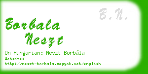 borbala neszt business card